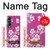 W3924 Cherry Blossom Pink Background Hülle Schutzhülle Taschen Flip für Samsung Galaxy Z Fold 4