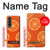 W3946 Seamless Orange Pattern Hülle Schutzhülle Taschen Flip für Samsung Galaxy Z Fold 4