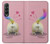 W3923 Cat Bottom Rainbow Tail Hülle Schutzhülle Taschen Flip für Samsung Galaxy Z Fold 3 5G