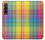 W3942 LGBTQ Rainbow Plaid Tartan Hülle Schutzhülle Taschen Flip für Samsung Galaxy Z Fold 3 5G