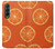W3946 Seamless Orange Pattern Hülle Schutzhülle Taschen Flip für Samsung Galaxy Z Fold 3 5G