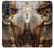 W3949 Steampunk Skull Smoking Hülle Schutzhülle Taschen Flip für Samsung Galaxy Z Fold 3 5G