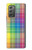 W3942 LGBTQ Rainbow Plaid Tartan Hülle Schutzhülle Taschen Flip für Samsung Galaxy Z Fold2 5G
