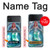 W3911 Cute Little Mermaid Aqua Spa Hülle Schutzhülle Taschen Flip für Samsung Galaxy Z Flip 3 5G