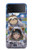 W3915 Raccoon Girl Baby Sloth Astronaut Suit Hülle Schutzhülle Taschen Flip für Samsung Galaxy Z Flip 3 5G