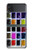 W3956 Watercolor Palette Box Graphic Hülle Schutzhülle Taschen Flip für Samsung Galaxy Z Flip 3 5G