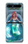 W3911 Cute Little Mermaid Aqua Spa Hülle Schutzhülle Taschen Flip für Samsung Galaxy Z Flip 5G