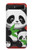 W3929 Cute Panda Eating Bamboo Hülle Schutzhülle Taschen Flip für Samsung Galaxy Z Flip 5G