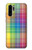 W3942 LGBTQ Rainbow Plaid Tartan Hülle Schutzhülle Taschen und Leder Flip für Huawei P30 Pro