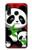 W3929 Cute Panda Eating Bamboo Hülle Schutzhülle Taschen und Leder Flip für Huawei P30 lite