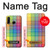 W3942 LGBTQ Rainbow Plaid Tartan Hülle Schutzhülle Taschen und Leder Flip für Huawei P30 lite