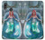 W3911 Cute Little Mermaid Aqua Spa Hülle Schutzhülle Taschen und Leder Flip für Huawei P20 Lite