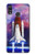 W3913 Colorful Nebula Space Shuttle Hülle Schutzhülle Taschen und Leder Flip für Huawei P20 Lite