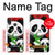 W3929 Cute Panda Eating Bamboo Hülle Schutzhülle Taschen und Leder Flip für Huawei P20 Lite