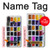 W3956 Watercolor Palette Box Graphic Hülle Schutzhülle Taschen und Leder Flip für Huawei P20 Lite