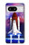 W3913 Colorful Nebula Space Shuttle Hülle Schutzhülle Taschen und Leder Flip für Google Pixel 8