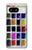W3956 Watercolor Palette Box Graphic Hülle Schutzhülle Taschen und Leder Flip für Google Pixel 8