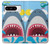W3947 Shark Helicopter Cartoon Hülle Schutzhülle Taschen und Leder Flip für Google Pixel 8 pro