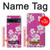W3924 Cherry Blossom Pink Background Hülle Schutzhülle Taschen und Leder Flip für Google Pixel 7 Pro