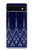 W3950 Textile Thai Blue Pattern Hülle Schutzhülle Taschen und Leder Flip für Google Pixel 6a