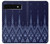 W3950 Textile Thai Blue Pattern Hülle Schutzhülle Taschen und Leder Flip für Google Pixel 6a