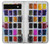 W3956 Watercolor Palette Box Graphic Hülle Schutzhülle Taschen und Leder Flip für Google Pixel 6a