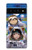 W3915 Raccoon Girl Baby Sloth Astronaut Suit Hülle Schutzhülle Taschen und Leder Flip für Google Pixel 6 Pro