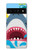 W3947 Shark Helicopter Cartoon Hülle Schutzhülle Taschen und Leder Flip für Google Pixel 6 Pro