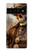 W3949 Steampunk Skull Smoking Hülle Schutzhülle Taschen und Leder Flip für Google Pixel 6 Pro