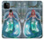 W3911 Cute Little Mermaid Aqua Spa Hülle Schutzhülle Taschen und Leder Flip für Google Pixel 5A 5G