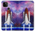 W3913 Colorful Nebula Space Shuttle Hülle Schutzhülle Taschen und Leder Flip für Google Pixel 5A 5G