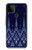 W3950 Textile Thai Blue Pattern Hülle Schutzhülle Taschen und Leder Flip für Google Pixel 5A 5G