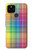 W3942 LGBTQ Rainbow Plaid Tartan Hülle Schutzhülle Taschen und Leder Flip für Google Pixel 5