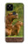 W3917 Capybara Family Giant Guinea Pig Hülle Schutzhülle Taschen und Leder Flip für Google Pixel 4a 5G