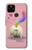 W3923 Cat Bottom Rainbow Tail Hülle Schutzhülle Taschen und Leder Flip für Google Pixel 4a 5G