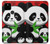 W3929 Cute Panda Eating Bamboo Hülle Schutzhülle Taschen und Leder Flip für Google Pixel 4a 5G