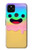 W3939 Ice Cream Cute Smile Hülle Schutzhülle Taschen und Leder Flip für Google Pixel 4a 5G