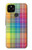 W3942 LGBTQ Rainbow Plaid Tartan Hülle Schutzhülle Taschen und Leder Flip für Google Pixel 4a 5G