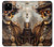 W3949 Steampunk Skull Smoking Hülle Schutzhülle Taschen und Leder Flip für Google Pixel 4a 5G