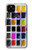 W3956 Watercolor Palette Box Graphic Hülle Schutzhülle Taschen und Leder Flip für Google Pixel 4a 5G