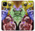 W3914 Colorful Nebula Astronaut Suit Galaxy Hülle Schutzhülle Taschen und Leder Flip für Google Pixel 4a