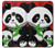 W3929 Cute Panda Eating Bamboo Hülle Schutzhülle Taschen und Leder Flip für Google Pixel 4a