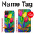 W3926 Colorful Tulip Oil Painting Hülle Schutzhülle Taschen und Leder Flip für Google Pixel 4