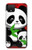 W3929 Cute Panda Eating Bamboo Hülle Schutzhülle Taschen und Leder Flip für Google Pixel 4