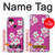 W3924 Cherry Blossom Pink Background Hülle Schutzhülle Taschen und Leder Flip für Google Pixel 3a XL