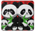 W3929 Cute Panda Eating Bamboo Hülle Schutzhülle Taschen und Leder Flip für Google Pixel 2