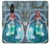 W3911 Cute Little Mermaid Aqua Spa Hülle Schutzhülle Taschen und Leder Flip für LG K10 (2018), LG K30