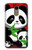 W3929 Cute Panda Eating Bamboo Hülle Schutzhülle Taschen und Leder Flip für LG K10 (2018), LG K30