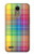 W3942 LGBTQ Rainbow Plaid Tartan Hülle Schutzhülle Taschen und Leder Flip für LG K10 (2018), LG K30