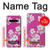 W3924 Cherry Blossom Pink Background Hülle Schutzhülle Taschen und Leder Flip für LG V60 ThinQ 5G